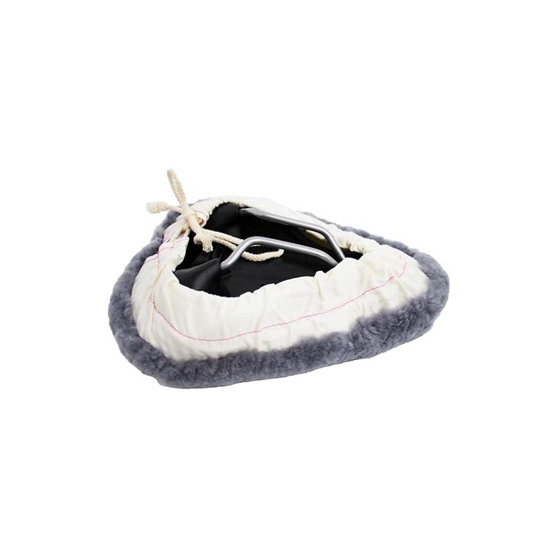 Bicycle seat cover saddle cover Sheepskin color grey (FSB B)