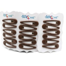 18x Snap Hair Clips barrettes Brown School hair Clips Slides Sleepies Snap clip Bendies for Kids, Girls and Women