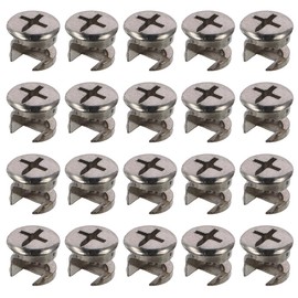 HOBBYIN Silver Furniture Cam Lock Nut,20pcs 13mmx10mm Strong and Durable Furniture Cam Lock Nut Connectors Fittings for Cabinet Drawer Wardrobe