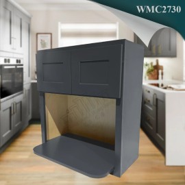 American Apartment Kitchen Improvement Modern Kitchen Cabinet Stock WMC2742 Standard Size Microwave Wall Cabinet Ready to ShipColor: WMC2730