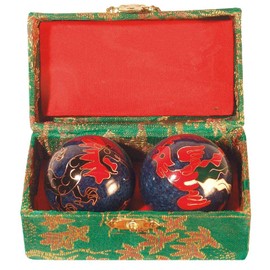 Qi Gong Sound Balls Dragon Phoenix Blue 35 mm
