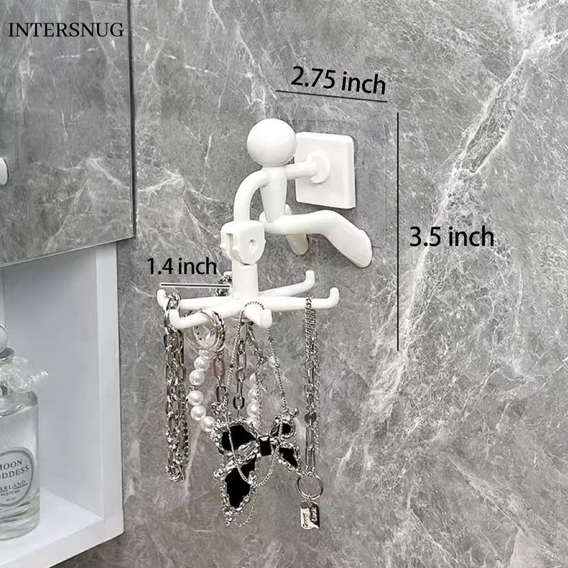 Intersnug Necklace Holder Modern Hanging Jewelry Organizer Storage Space Saving