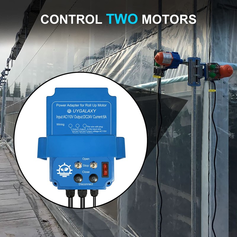 UYGALAXY Greenhouse Roll Up Motor Controller for Venting with AC110V