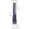 2pcs Professional Salon Teasing Back Comb, Black Carbon Comb by