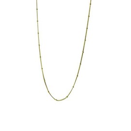 apop nyc "Kombo Goldtone 925 Silver Curb Beaded Chain Necklace 16 inch - 18 inch