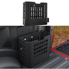 Maxzina Truck Bed Storage Box Compatible with 2015-2025 Ford F150 Pickup Tool Storage Box 22L Side Bed Toolbox Right Passenger Side Heavy-Duty Carbon Steel Toolbox for 2024 F-150 Accessories