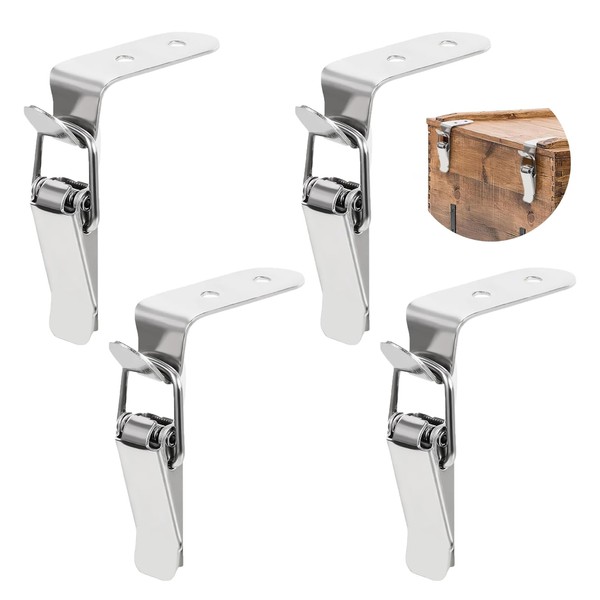 4 Pack 90 Degree Buckle Hook Lock Bolt, 304 Stainless