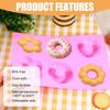 3 Pack Silicone Donut Pan for Baking,Non-Stick Doughnut Pan with