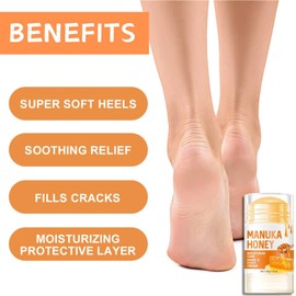 Honey Foot Cream for Dry Hands & Feet - 40 ml, Cracked Heel Repair & Intensive Moisturizing for Women