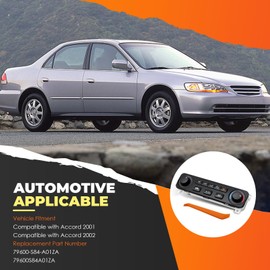Aspaton 79600-S84-A21ZA 79600S84A21ZA A/C Heater Climate Control Switch Module Panel Compatible with Accord 2001 2002 Temp Unit Replace