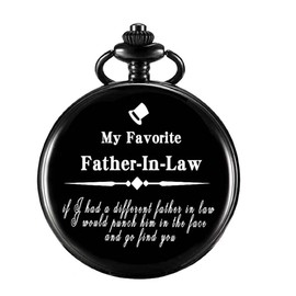 YEEHUA Engraved Pocket Watch Birthday Anniversary Meaningful Year Gifts for Men