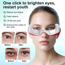 Under Eye Red Light Therapy Nutra Light Red Light Glasses, Red 650nm Under Eye Red Light Therapy Glasses to Reduce Dark Circles, Eye Bags, Puffiness, Wrinkles, and Relieve Eye Fatigue