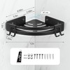VOLPONE 3-Pack Black Triangle Shower Caddy, 3-Tier Corner Shelves, Rustproof