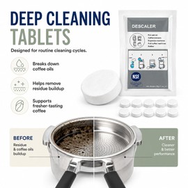 For Ninja Luxe Cafe Cleaning Tablets and Descale Powder(10+1)