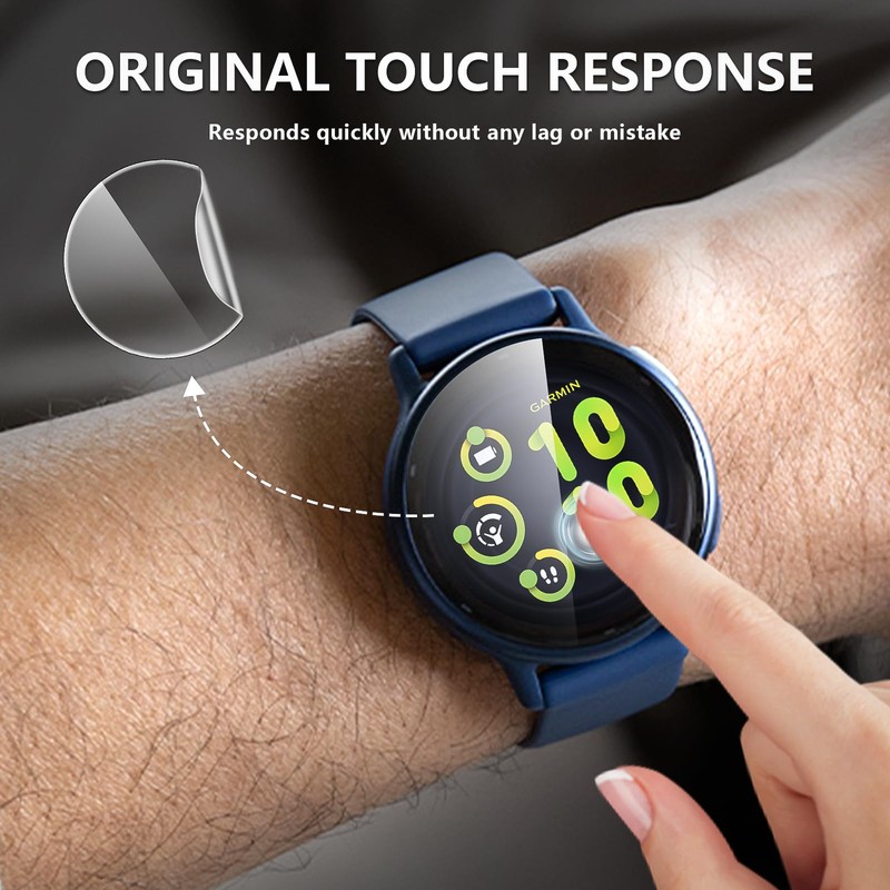 Suoman 6-Pack for Garmin Vivoactive 5 Screen Protector, Full Coverage
