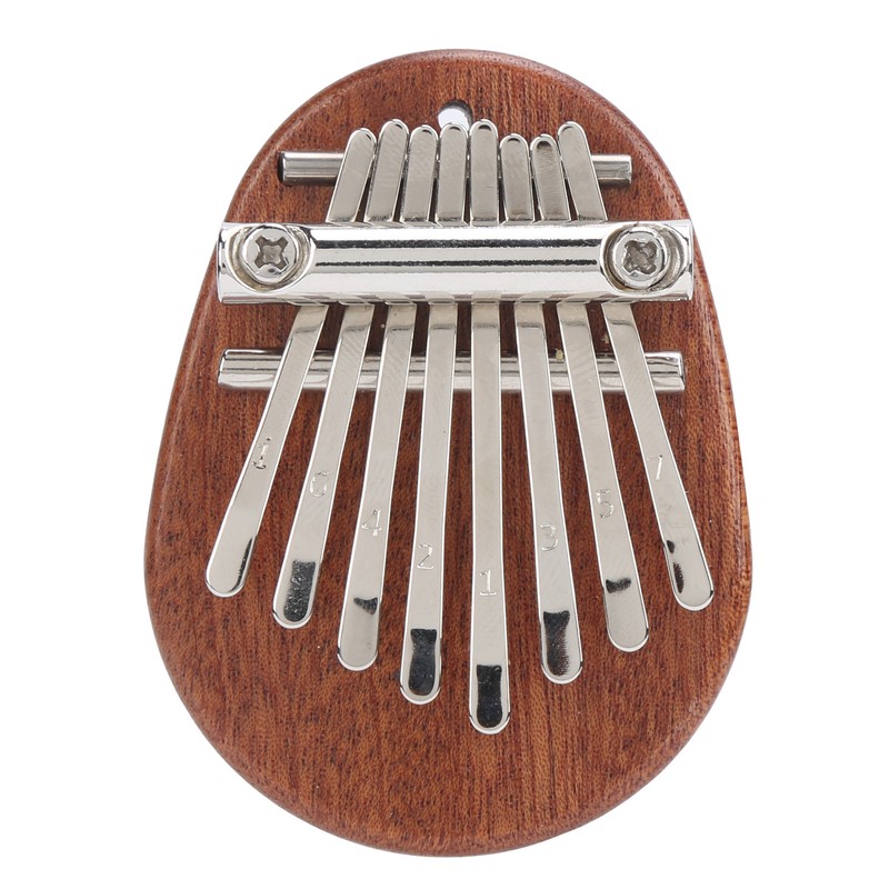 8 Tone Kalimba Thumb Piano C Key Mini Portable Mahogany