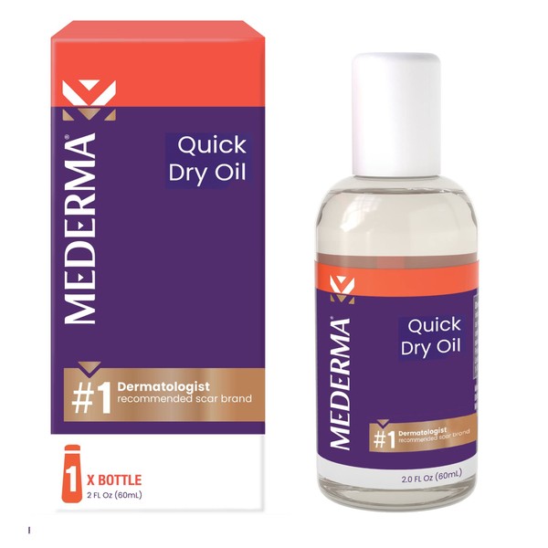 Mederma Quick Dry Oil, Scar and Stretch Mark Treatment, Helps to Improve the Appearance of Scars and Stretch Marks, with Natural Botanical Extracts, Paraben Free, Fast-Absorbing, 2.02oz (60ml)