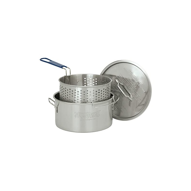 Bayou Classic 1150 14-qt Stainless Fry Pot Features Heavy Welded