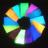 TEHAUX 3sets Non-radiative Luminous Nail Art Powder Glitter Fluorescent for
