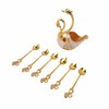 Swan Dinnerware Set Metal Tableware Cutlery Set Decorative Swan Base