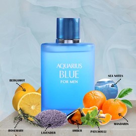 Aquarius Blue Spray Cologne For Men - Refreshing Fragrance for Men - 100ml/3.4fl.oz.