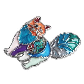 BONSNY Enamel Alloy Cute Cat Brooch Pet Pins Jewellery for Women Girls Clothing Scarf Accessories Gift (Multi)
