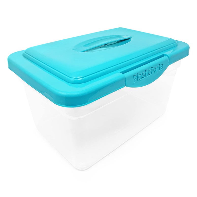 Plastic Storage Box Lightweight Robust Stackable Storage Boxes with Lid,