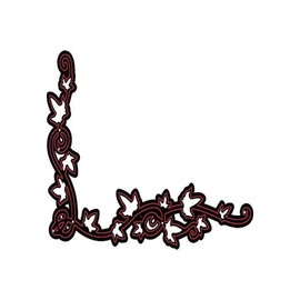 Darice 2014 26 Rose Vine Die, Metal, Black, 15 x 9.9 x 0.4 cm