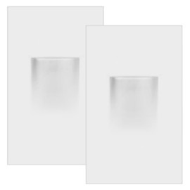 Maxxima Vertical LED Step Light, Indoor/Outdoor Stair Light, 3 CCT Color Selectable 3000K, 4000K, 5000K, 150 Lumens, White, 2-Pack