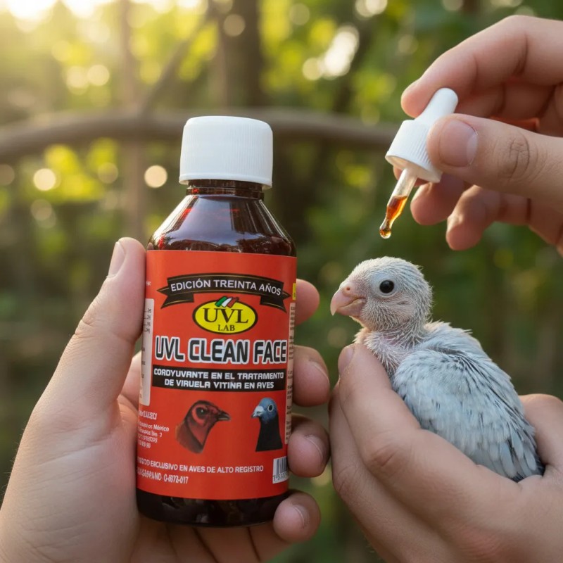 Uvl Clean Face 100ml Contra Viruela Y Tiña En Aves