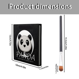 AYNKH Black Smokey Eyeshadow Palette Makeup, Halloween Black Eyeshadow Palette, 9 Colors Black Silver Gray White Highly Pigmented Gothic Makeup Matte Glitter Eyeshadow Palette for Girls and Women