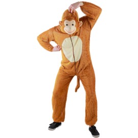 Foxxeo 10005 | Animal Costume for Men and Women | Size S, M, L, XL, XXL, XXXL, XXXXL, s, Monkey