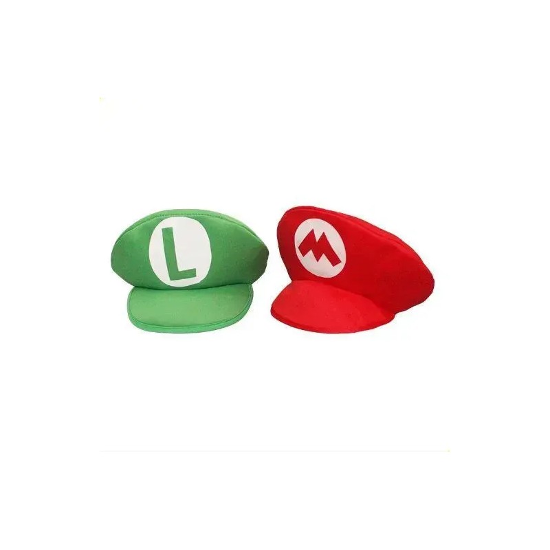 2 Pzs Par De Gorras Mario Bross Y Luigi Gorro