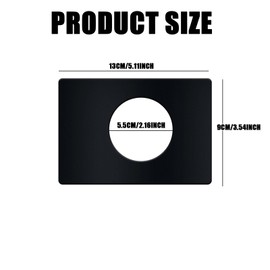 lygchii 4PCS Door Knob Reinforcement Plate Black, Door Lock Fixing Cover Filler Repair Backplate Kit, Door Hole Cover Filler Fixing Plate Door Lock Repair Plate