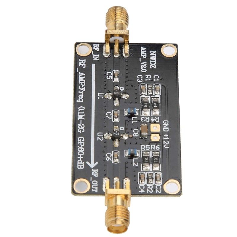 LNA 0.1M 2G RF Wideband Amplifier, 60dB High Gain Low