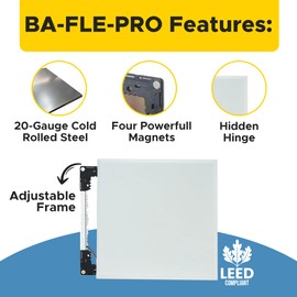 Best 6.5” x 8” Magnetic Wall Access Panel with Adjustable Frame, Flexipro Flush Universal 20-Gauge Steel Access Door for Drywall/Ceilings, No Flange LEED Compliant Drywall Panel, AMZ-BA-FLE-PRO