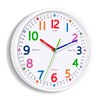 Kids Wall Clock: Telling Time Teaching Wall Clocks Silent Non-Ticking