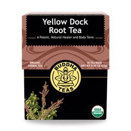 Buddha Teas Organic Yellow Dock Root Tea - OU Kosher, USDA Organic, CCOF, 18 Bleach-Free Tea Bags