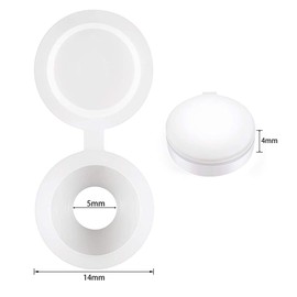 KUYI Pack of 200 Screw Covers Folding Screw Cover Caps Hinge Screw Caps Screw Caps Screw Caps for Screw Protection Furniture Decoration Covers Protected from Dust Water Rain 14 mm x 5 mm