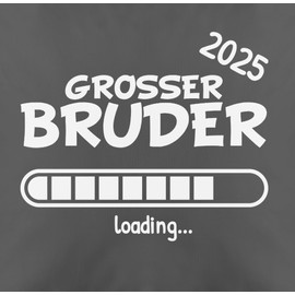 Shirtracer Cushion Cover – Cushion – Big Brother 2026 Loading – 50 x 50 cm – Grey – Great Gift Big Brother Bro for My Brother Big Big Large 2025 Big Become Bigger You Will Be