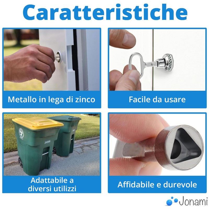 Jonami Chiave Triangolare Bidone Spazzatura Universale Contatore Armadio Gas Acqua