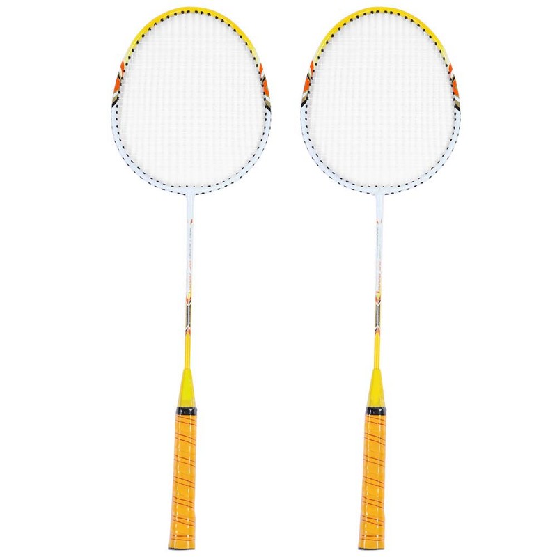 1 Pair Badminton Racket Set Lightweight Training Racquets With Bag