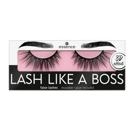 essence LASH LIKE A BOSS False Lashes No 01 OMG Black Defining Lengthening Volumising Long Lasting Vegan Nano Particles Free (1 Pair)