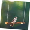 BESPORTBLE 2pcs Wooden Bird Swing Toy Natural Wood Pet Swing