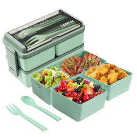 Gamexop Lunch Box for Adults, Bento Box Adult Lunch Box Suitable for Work Office Camping Travel Indoor Outdoor -Green