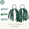 Basic Sense 2PCS Spiral Streamer Elastics and Hair Snap Clips