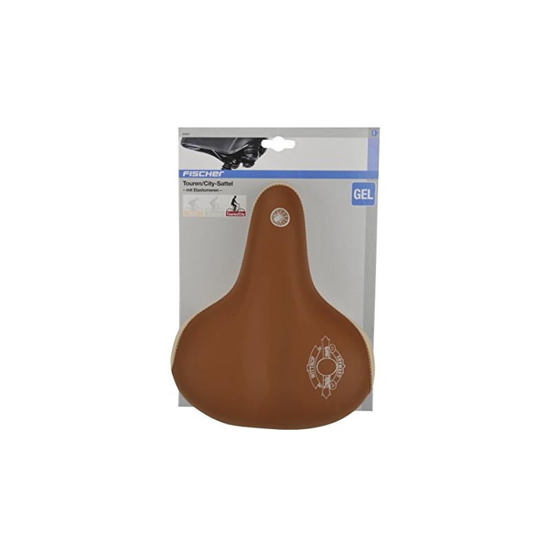 fischer Bicycle Saddle with Elastomers, Cappuchino