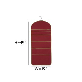 Covermates Keepsakes Hanging Gift Bag Organizer - Elite Plus - Heavy Duty Material, Pockets for Storage, Hanger Included - Holiday Storage, Red