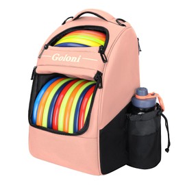 Disc Golf Bag Holds 23+ Discs,Durable Disc Golf Backpack with cooler compartment,Large Capacity Frisbee Bags, Pink, 1*2*1inchs, Frisbee