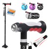 BigAlex Folding Walking Cane with Two Led Lights for Elderly